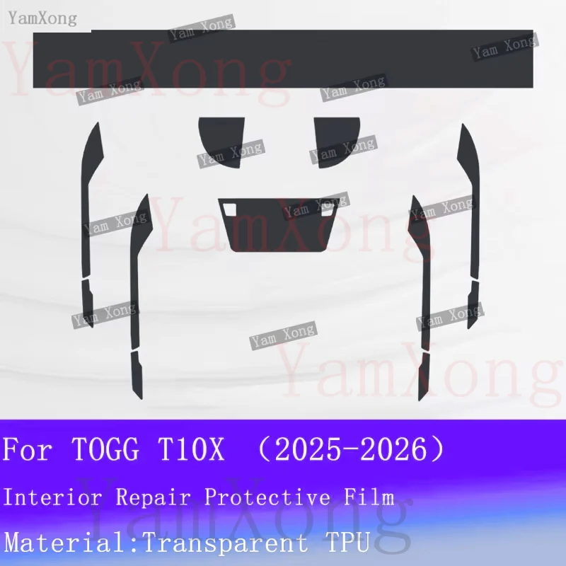 Car Control screen Protection Transparent Anti-scratch Film For TOGG T10X interior Kit Film led Navigation Protection Sticker