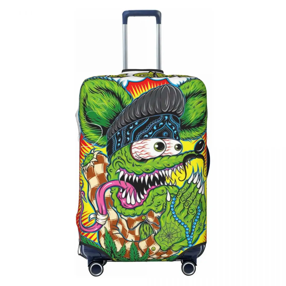 The Rat Fink Print Luggage Protective Dust Covers Elastic Waterproof 18-32inch Suitcase Cover Travel Accessories