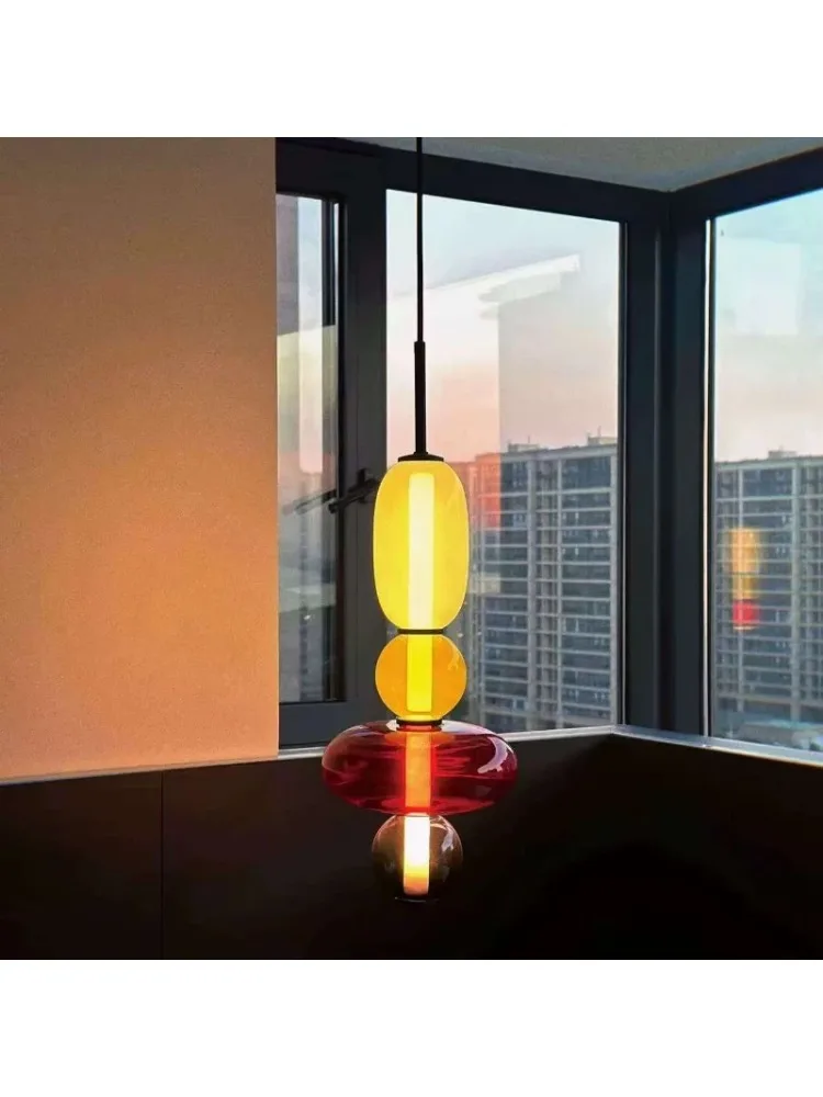 Nordic Gekleurde Snoep Hanglampen Koffiewinkels Restaurants Kunst Glazen Hanglampen Decoratieve Bar Verlichtingsarmaturen - afbeelding 2