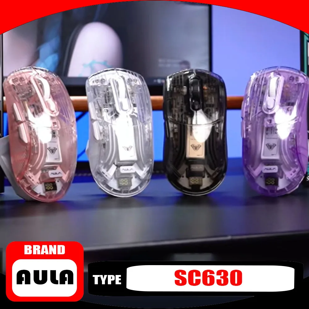 

Беспроводная мышь Aula Sc630, пять точек на дюйм, 3 режима, 2,4 г/Bluetooth/USB, энергосбережение, мышь, зарядная база, игровая мышь, киберспорт