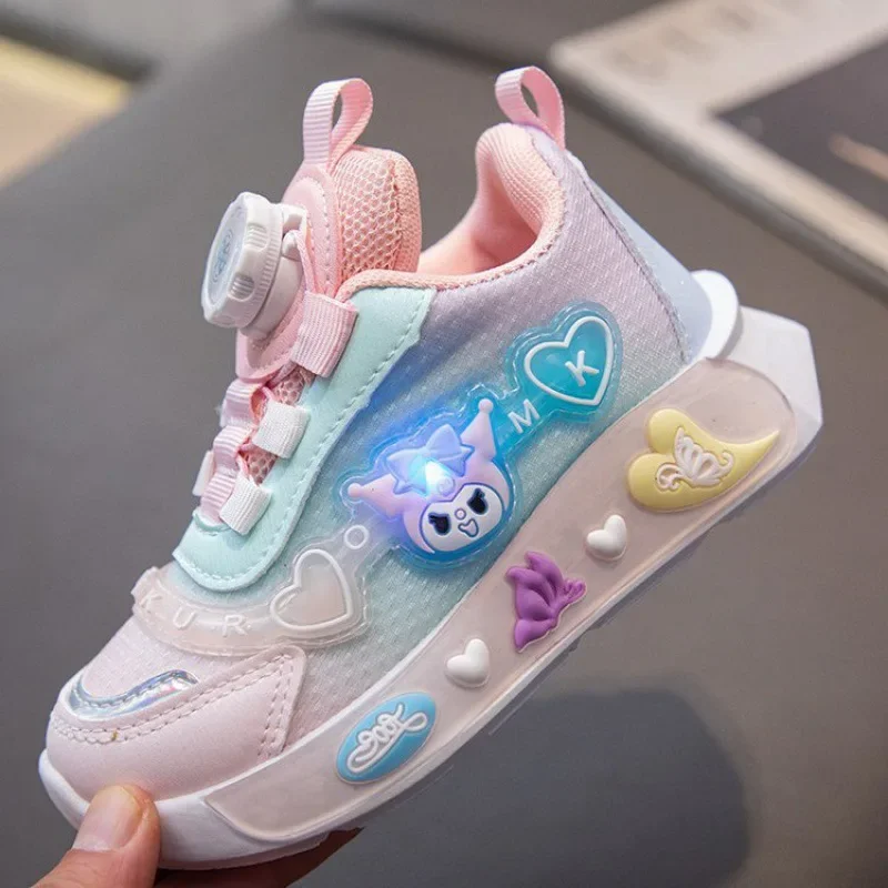 Sanrio Children Led Lighted Shoes Girls Luminous Shoes Girls Youth Running Shoes Student Shoes Birthday Gifts Sport Shoes