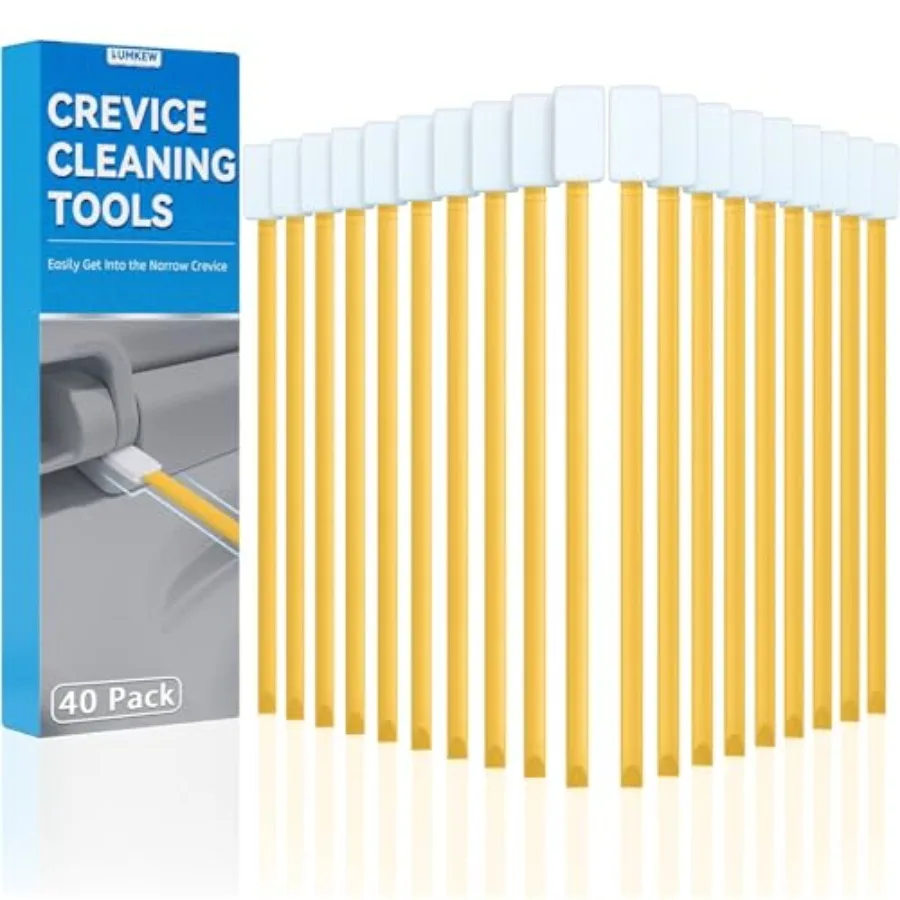 

40pcs Crevice Cleaning Brush Tool, Disposable Toilet Brush for Toilet Seat Gaps, Crack and Crevice Cleaner Tool Orange