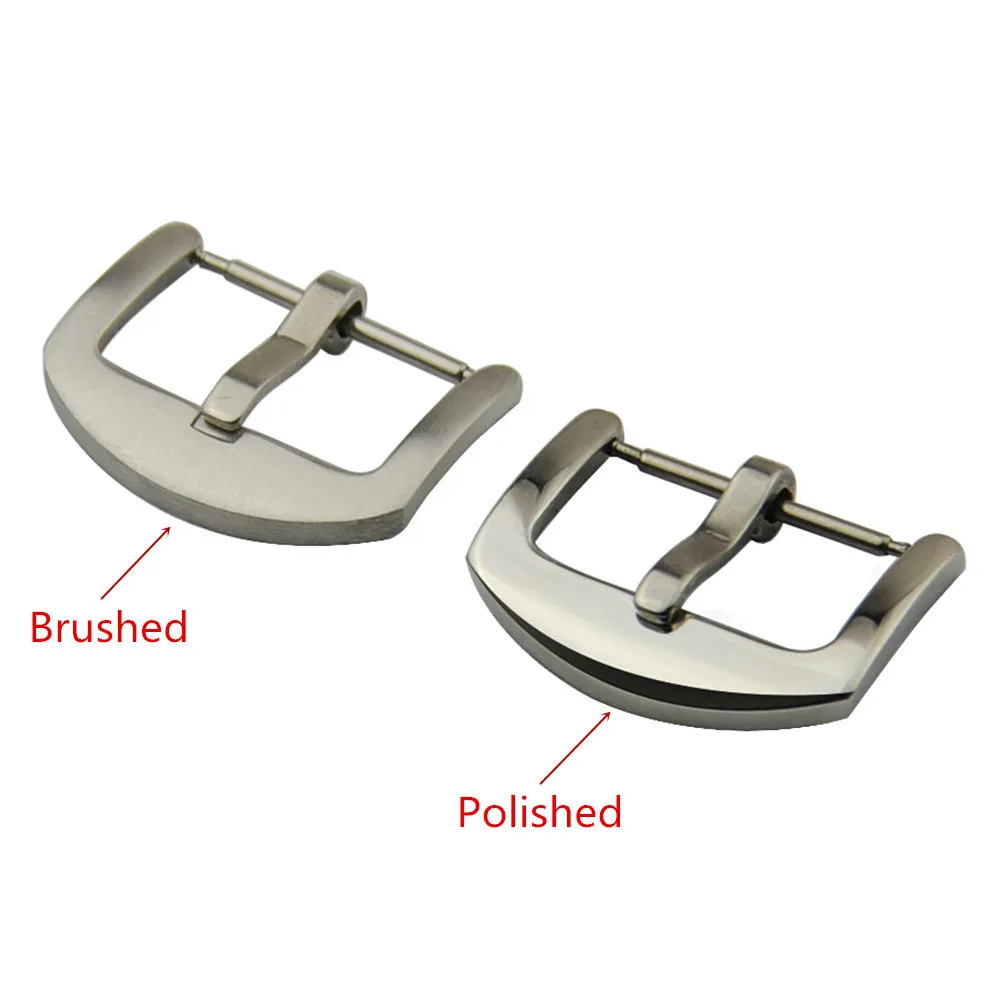 Polished Brushed Stainless Steel Watch Buckle 16mm 18mm 20mm 22mm 24mm 26mm Watch Band Strap Universal Silver Metal Watch Clasp