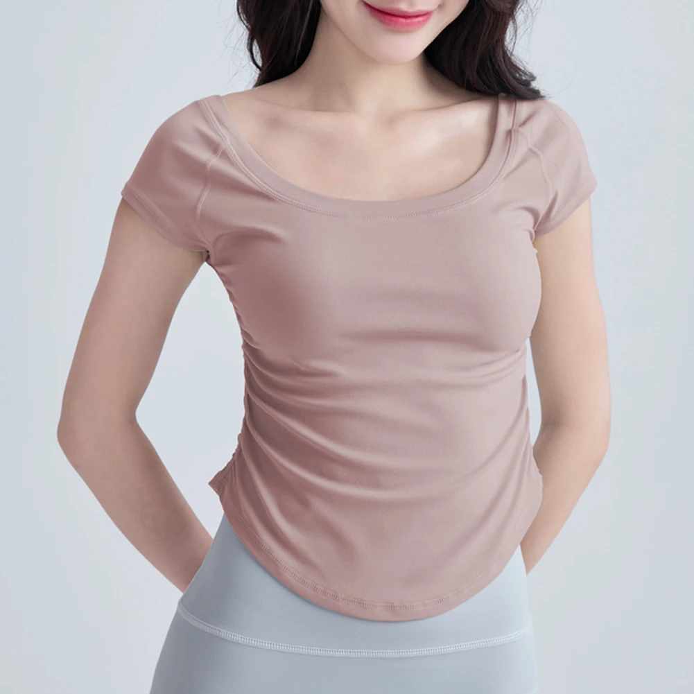 

Short Sleeved T-Shirt Fitness Running Tops Fitness Activity Black Casual Summer Tops For Women Casual Regular Clothing Length
