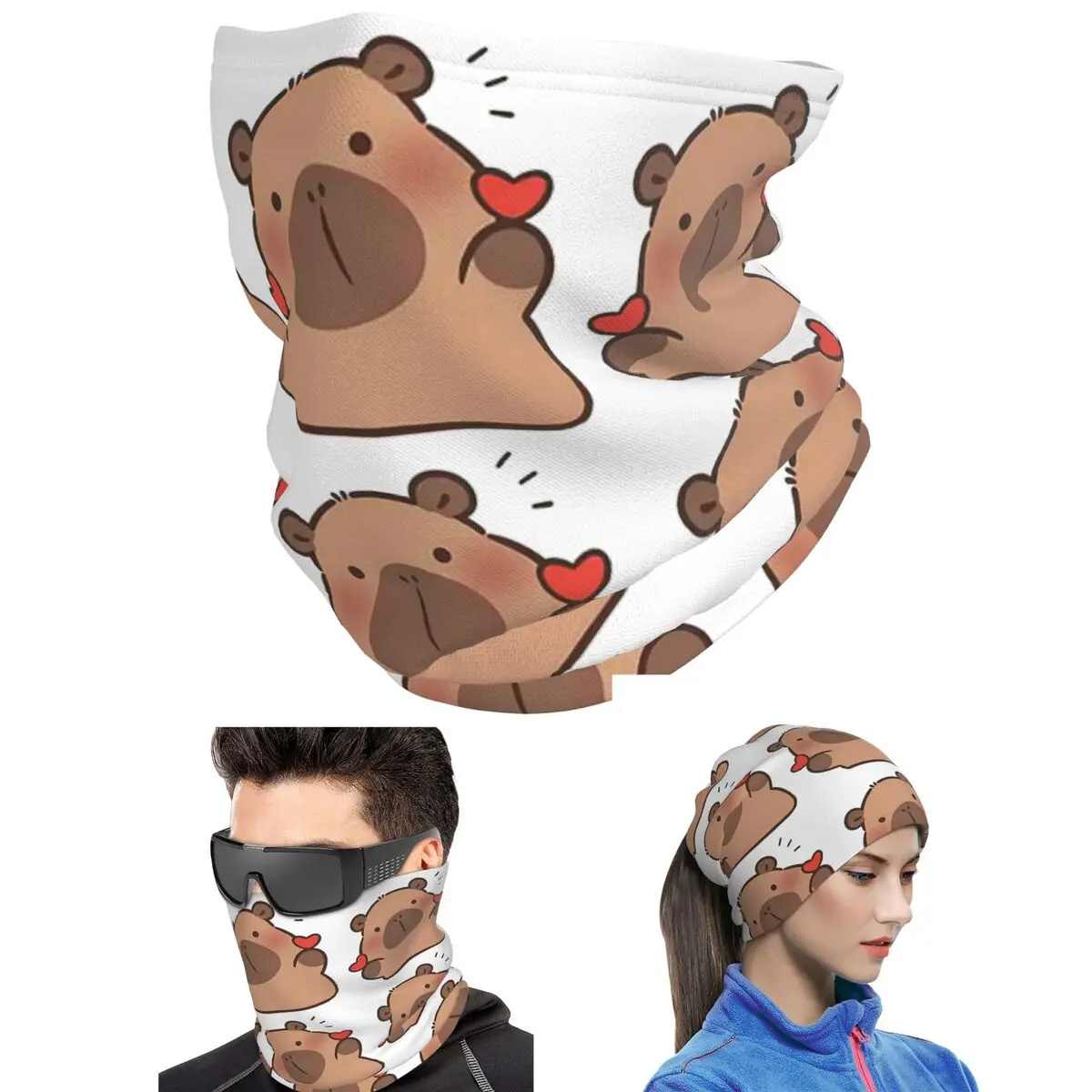 Cute Capybara Be Cappy Bandana Neck Gaiter Printed Face Scarf Cycling Cycling Scarf For Men Women Adult All Season