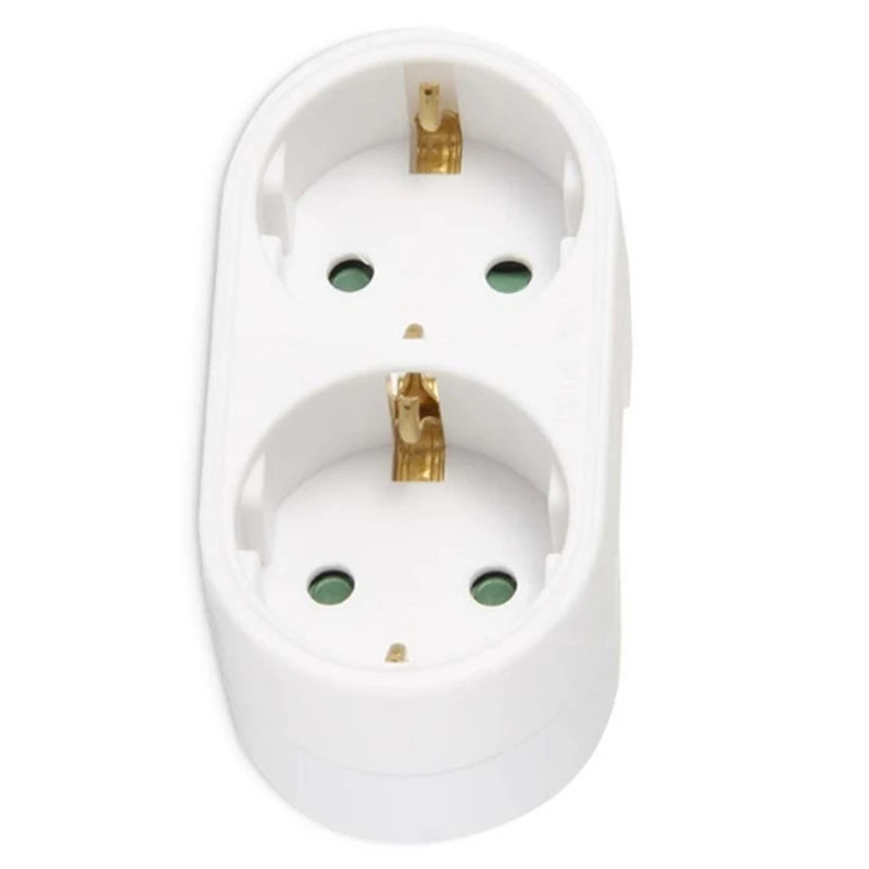 Y1UB Stylish & Safe 2 in 1 Socket Converter Twin Socket Expansion Plugs 1 to 2 Socket Adapter Electrical Socket Extenders