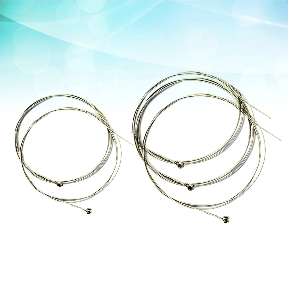 

Electric Strings Silver Coated Clear Bright Sound Smooth Comfortable For Learners Bass Ukulele Set Guitar Strings For