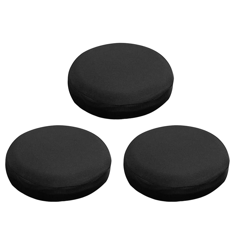 

Promotion! 3PCS Round Bar Stool Cover Stretch Removable Elastic Chair Pad Protector For Home Office