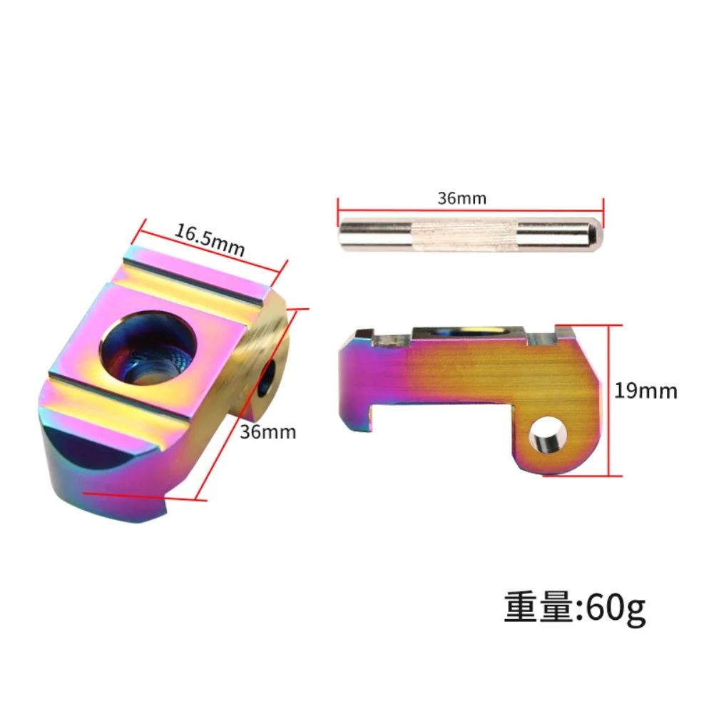 For Xiaomi For M365 Compatible Folding Hook - Aluminum Alloy Scooter Base Hook Iridescent Finish 3.6x1.65x1.9cm Dimensions