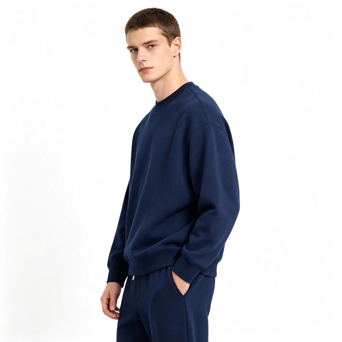 UNITE TOUD Men's Sweatshirt Set 350GSM Brushed Fleece Tracksuit Oversized  Soft Breathable Autumn Winter Homewear Christmas Gift