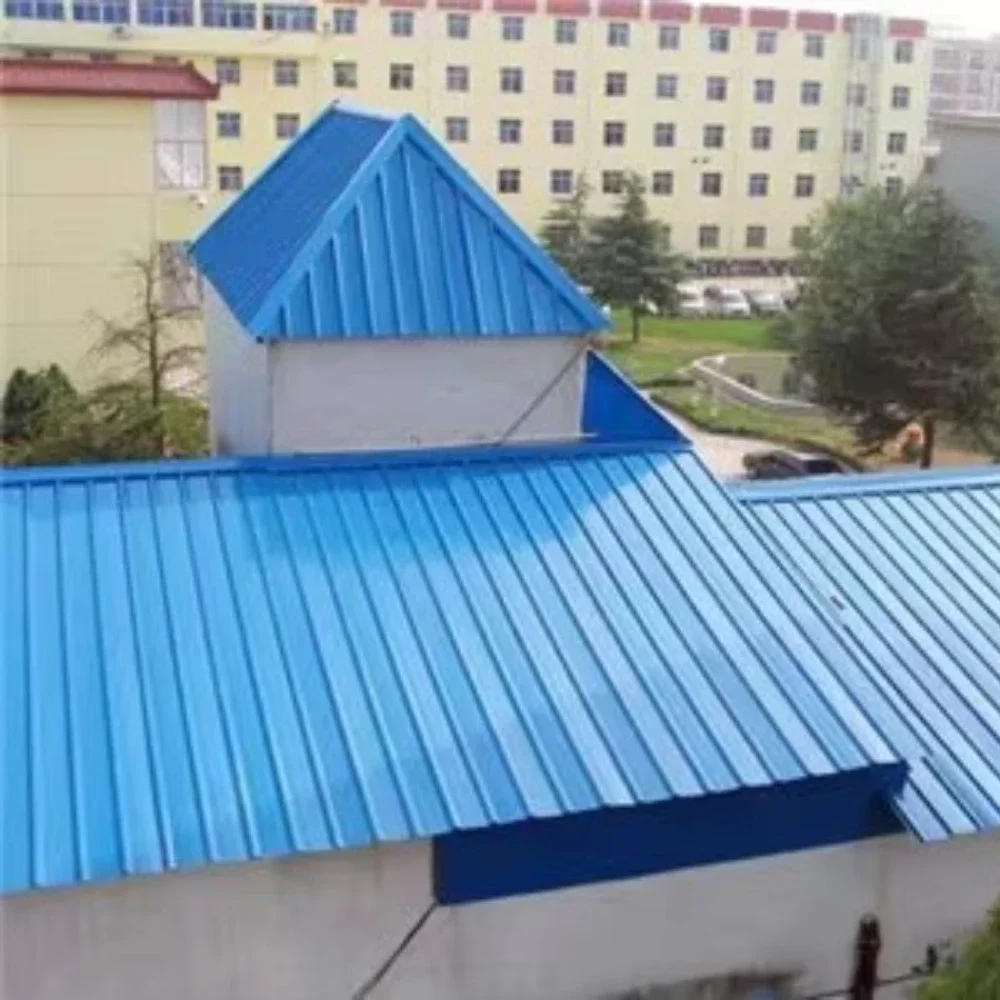 Color Steel Trapezoidal Roof Panel Roll Forming Machine with Cr12 Cutting Blade for Precise Sheet Fabrication​ Factory Price
