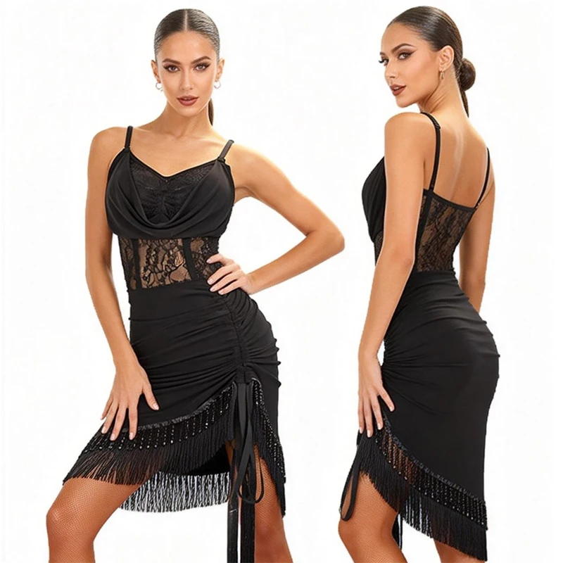 

Women'S Latin Dance Clothing Sexy Chacha Latin Dance Training Costume Adults Rumba Ballroom Dance Performance Suits SL14984