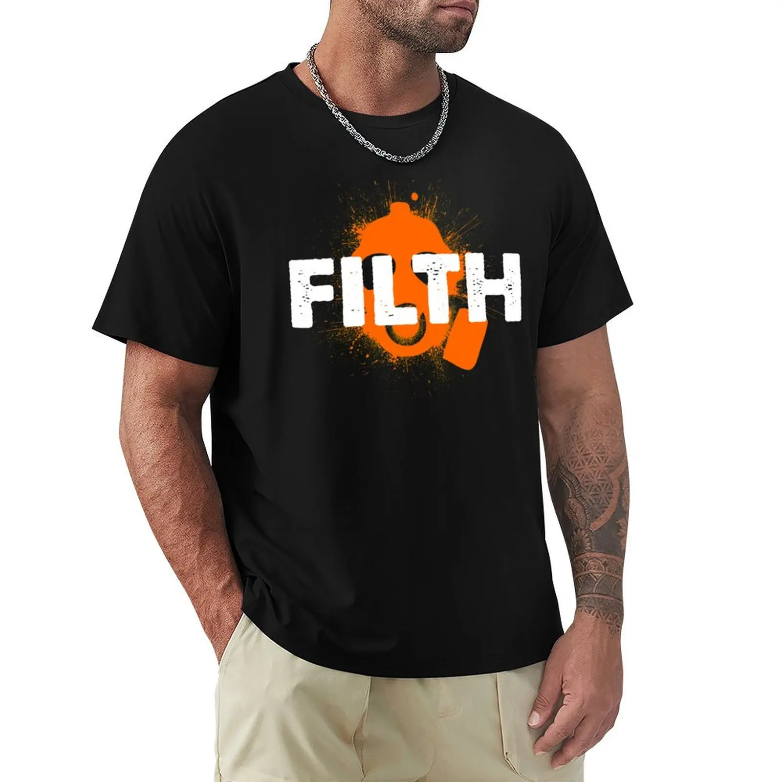 Filth Drip T-Shirt Large Size Breathable Tee