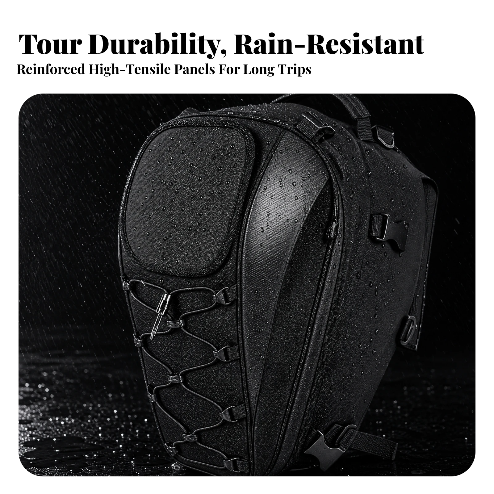 Motorcycle Backpack Expandable Motorcycle Luggage Bag Luggage Storage Backpack Spacious for Motorcyclists, Road Trips