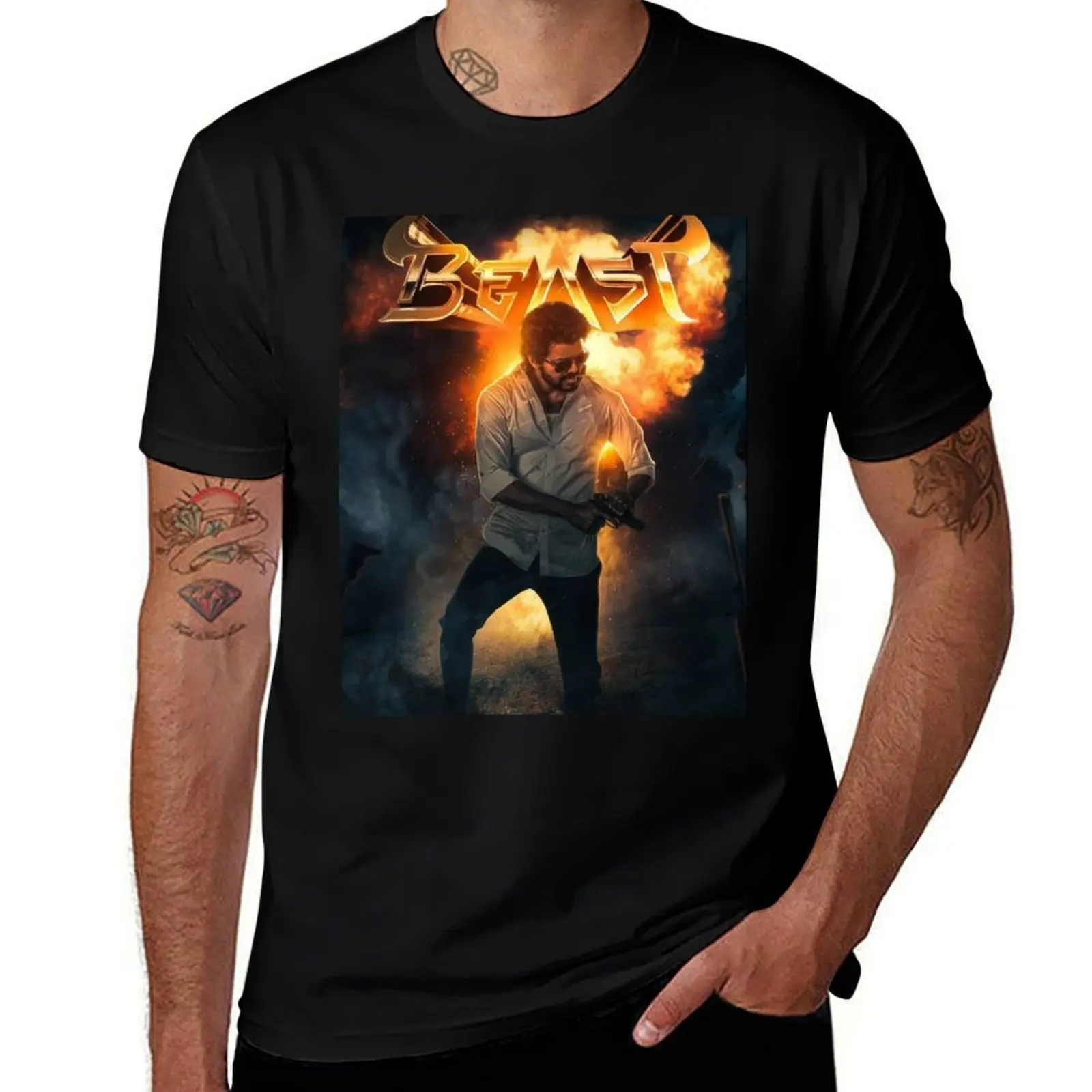 Beast Thalapathy Vijay T-Shirt customizeds baggy shirts summer tops rapper graphic tees men t shirts