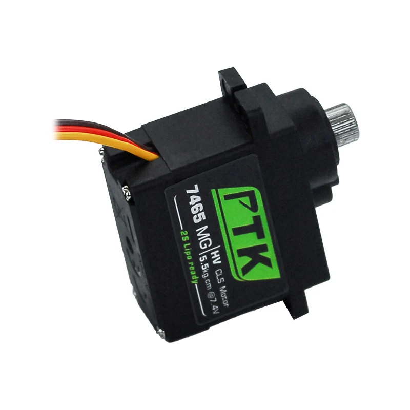 PTK 7465W MG 9g servo digitale Metal gear impermeabile HV 5kg ala fissa RC Car Elicottero Robot servo 180 °   Servo 1/8