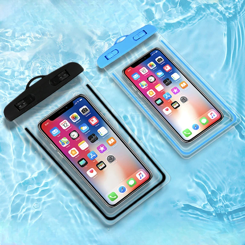 

Outdoor hot spring swimming diving night light waterproof cover PVC fluorescent mobile phone waterproof bag