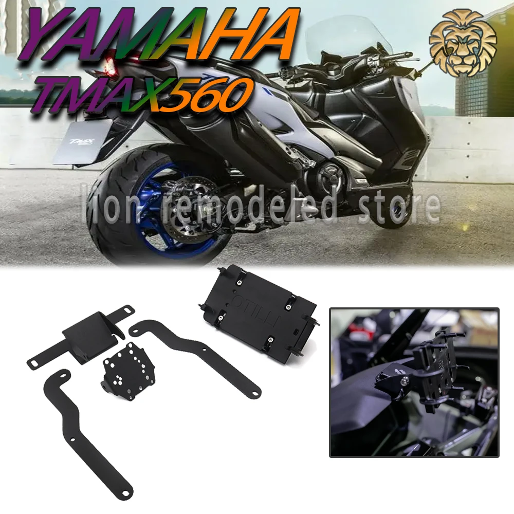 

TMAX 560 Motorcycle Windscreen Phone Navigation Bracket USB Wireless Charging Mounting Holder For YAMAHA T-MAX 560 Tmax560 2022-