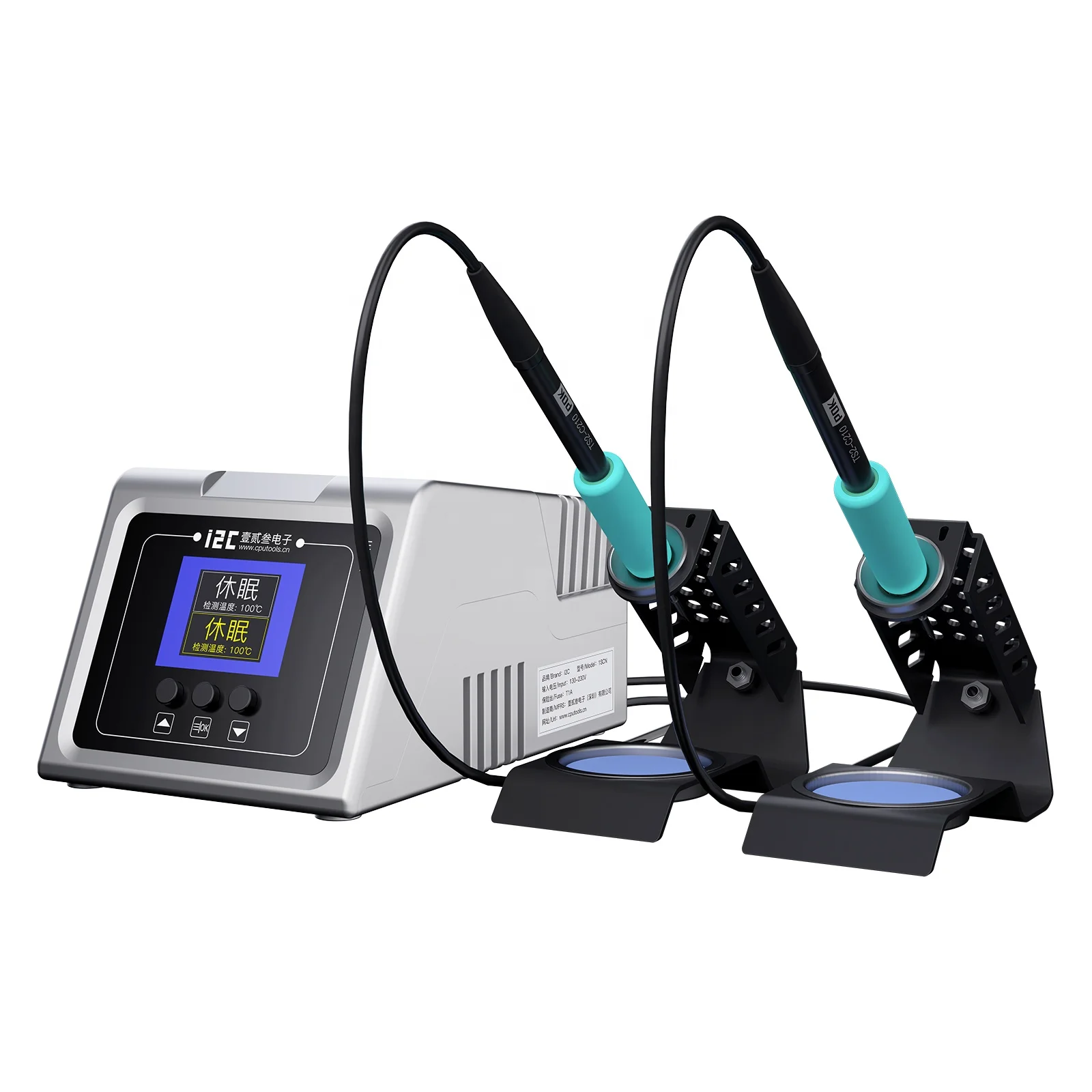 I2C ISCN Dual Channel Welding Station C210 Handle Working Same Time for Mobile Phone PCB Soldering Nano Soldering Station