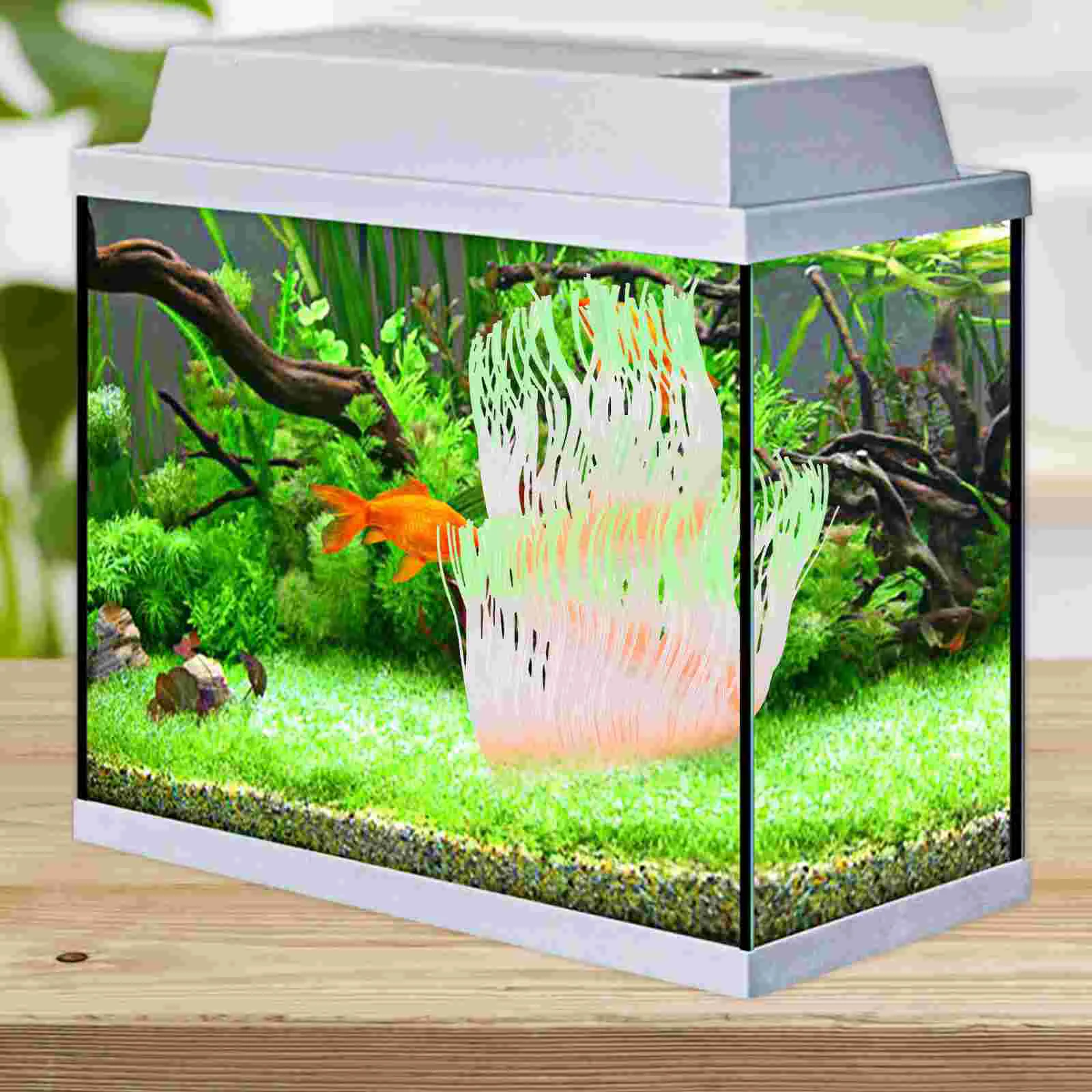 Anemone Decoration Tank Decorations Silicone Sea Artificial Aquarium Ornament Sculpture Fish