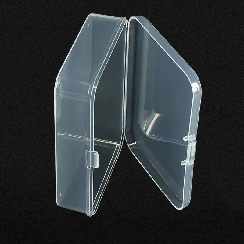 5PCS Transparent Plastic Storage Box Clear Rectangle Multipurpose Display Case Jewelry Cosmetics Toy Sundries Storage Container