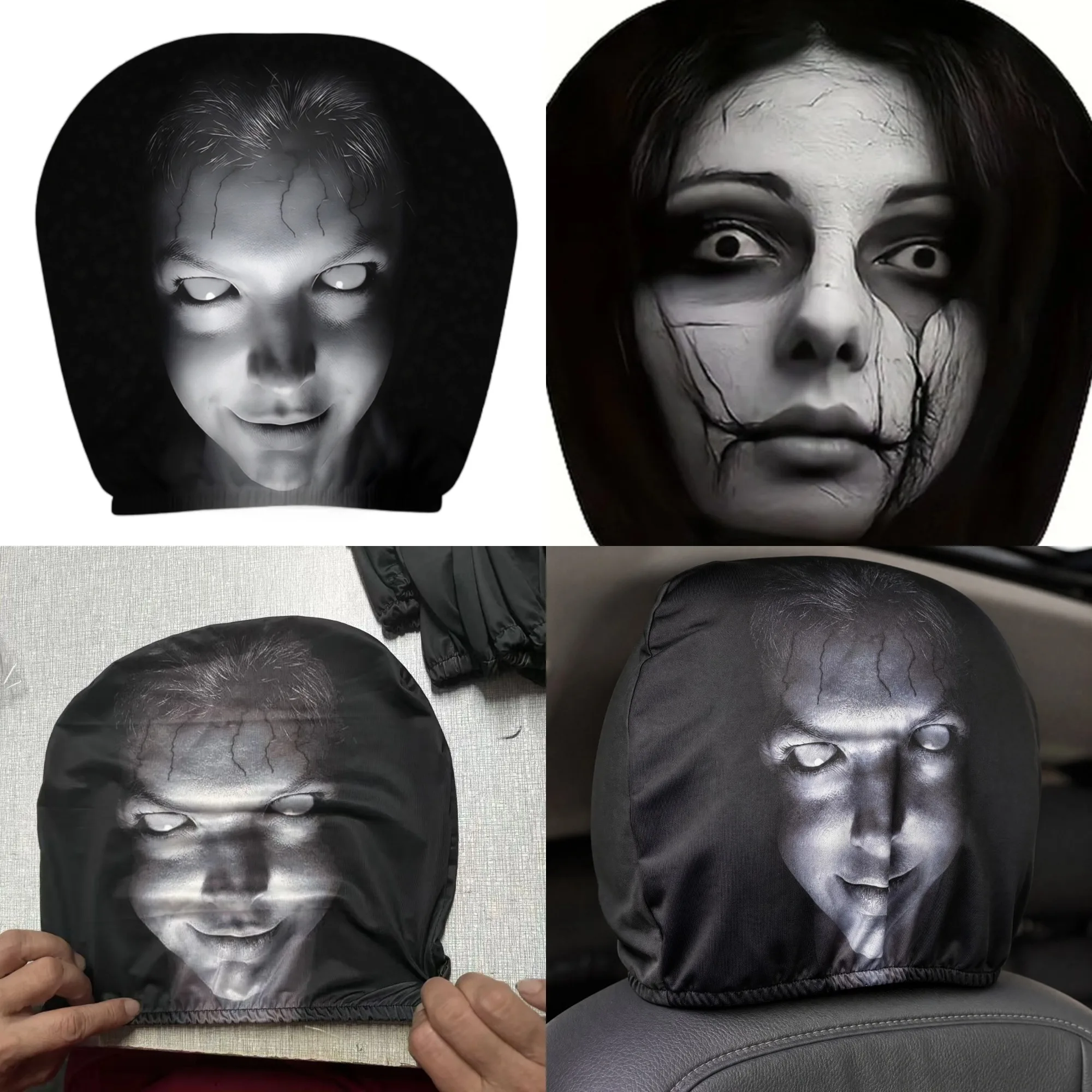 1-5PCS Car Headrest Funny Cover Accessories Interior Gadgets Decor Styling Ideas Seat Covers Vehicle Supplies Automobiles Parts