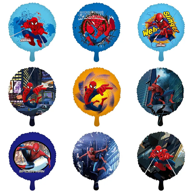 10pcs/lot 18inch Hero Foil Balloons Avengers Spiderman Captain Supreman Party Ballon Children Birthday Baby Shower Supply Globos