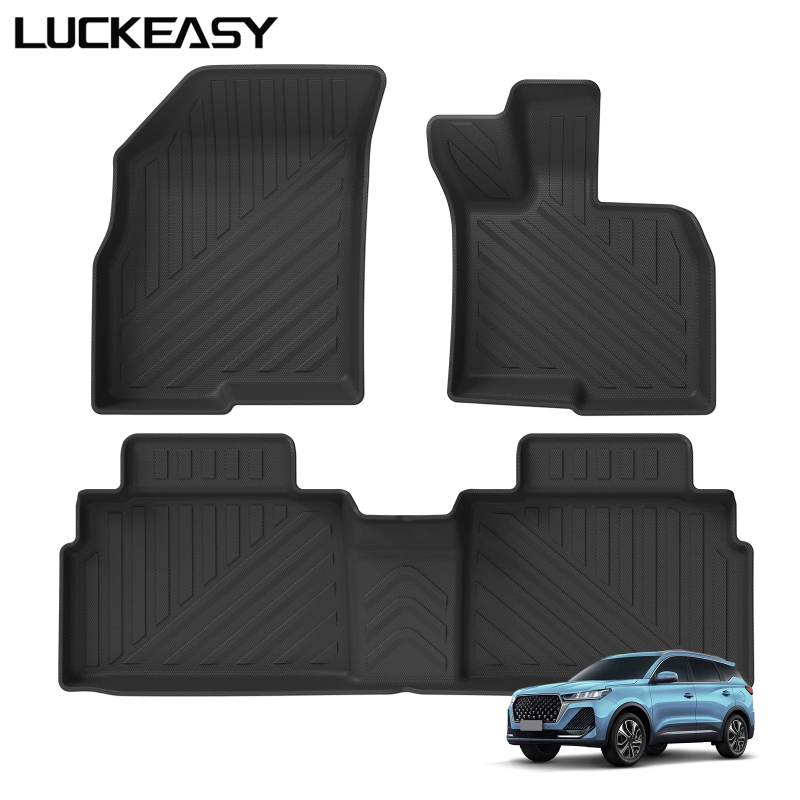 

Right Drive for Chery TIGGO 7 Pro Fuel 2025 Car All-weather Floor Mats TPE 3D Foot Mat Auto Interior Accessories Black