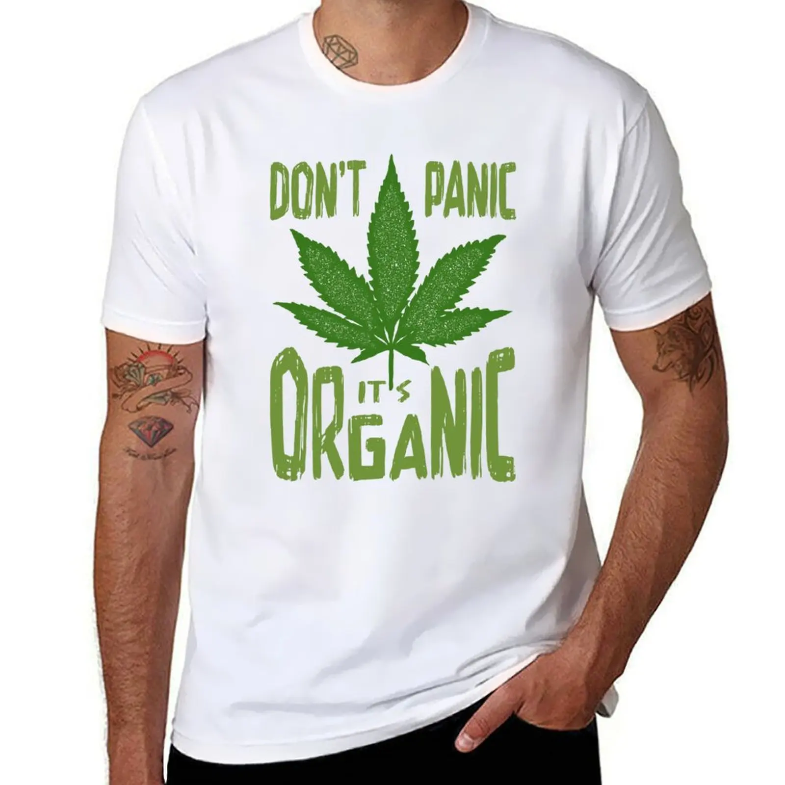 

Don't Panic, It's Organic T-Shirt man t shirts for men cotton t shirts man 100% T-Shirt