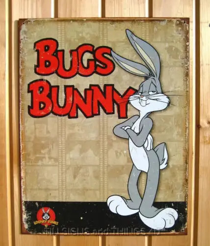 x1,Bugs Bunny TIN SIGN ретро винтажный металлический постер детская игровая комната настенный декор 1851-алюминий