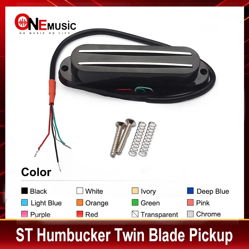 ST-Style Humbucker Twin Blade Pickup Mini Humbucker Dual Rail 9K für FD ST E-Gitarre Ersatz Mehrfarbig