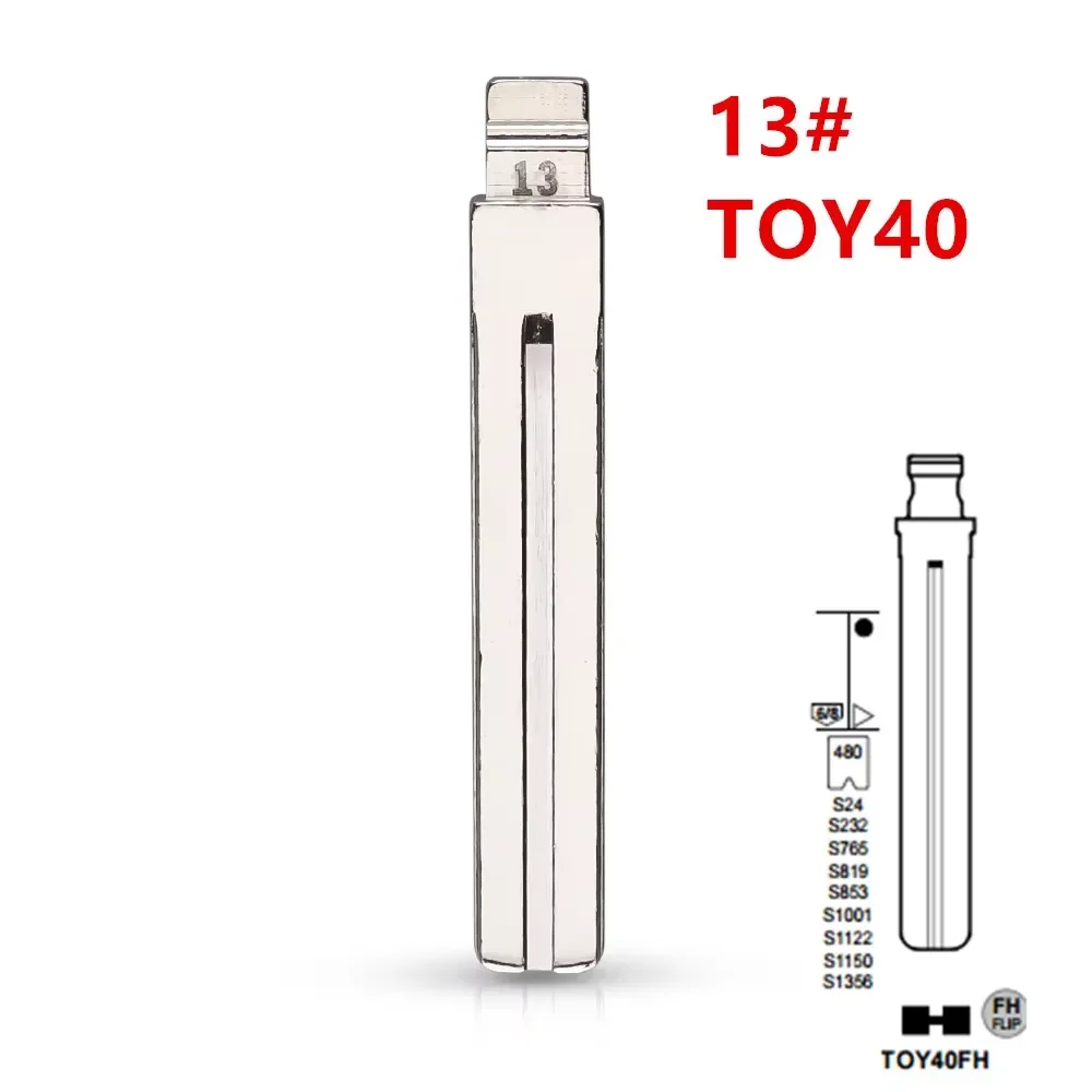 10-20PCS For Lexus Flip Key Blades TOY40/LXP90/TOYO-18 - Stainless Steel Replacement Key Blanks for Remote Shell - view 4