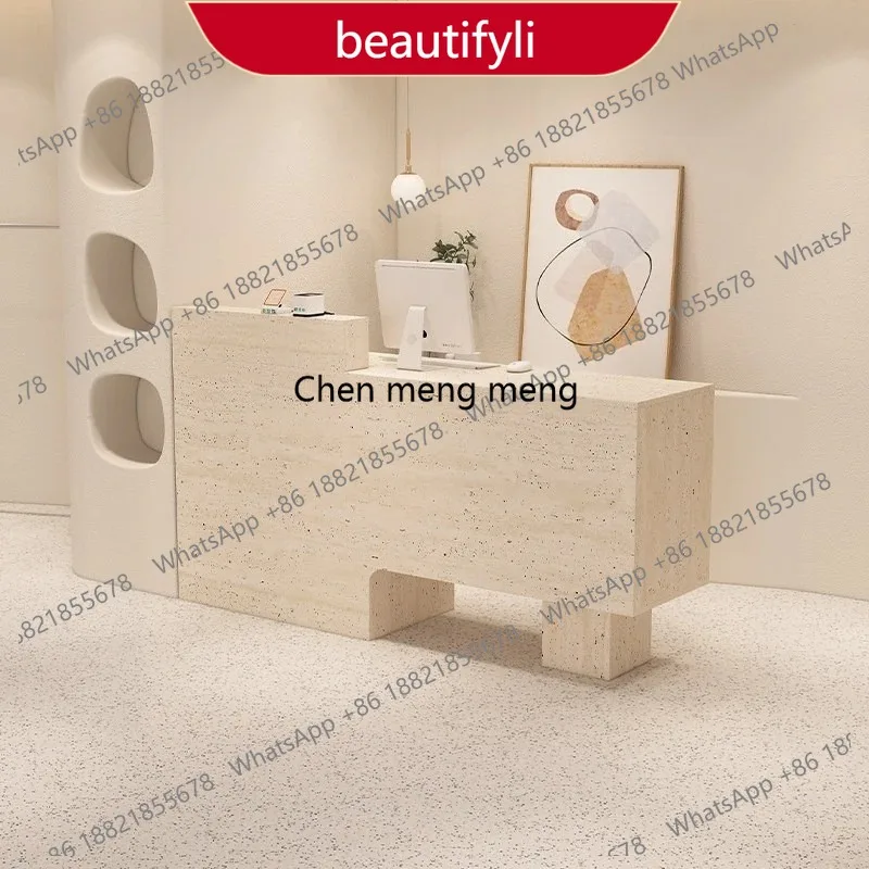 

01A Small bar reception table Clothing store Hair salon Reception desk simple modern luxury mueble para negocio business furnitu