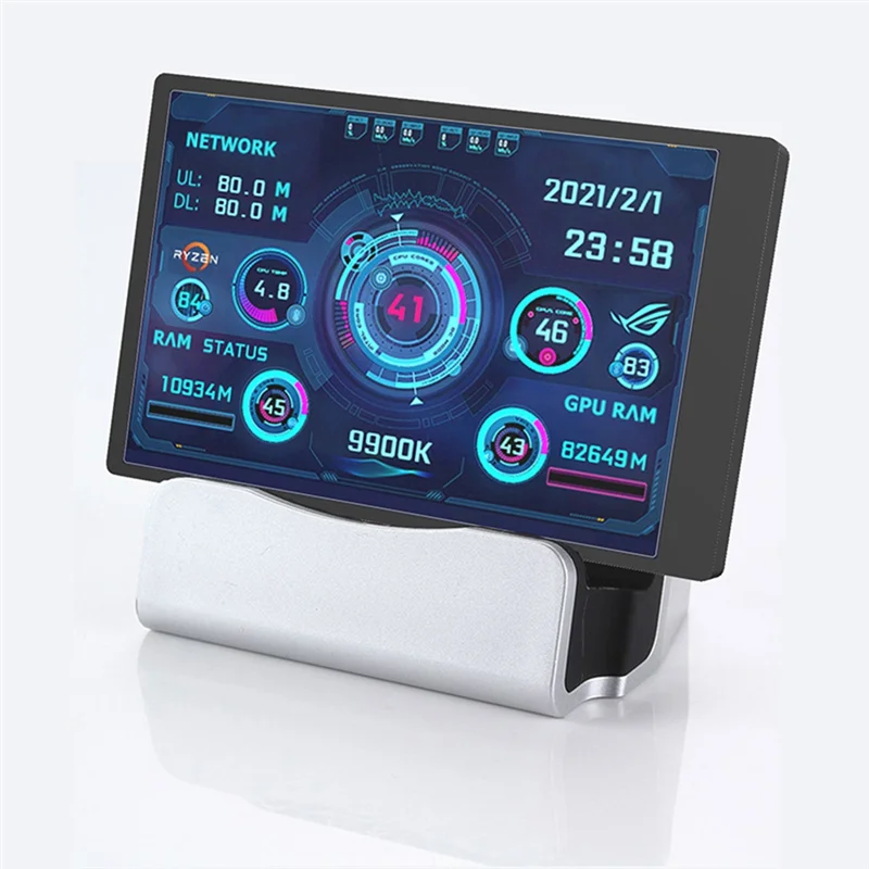 USB 3,5-дюймовый IPS-монитор типа C с дополнительным экраном 320X 480 для компьютера, процессора, графического процессора, оперативной памяти, жесткого диска, свободно AIDA64 Win10 11