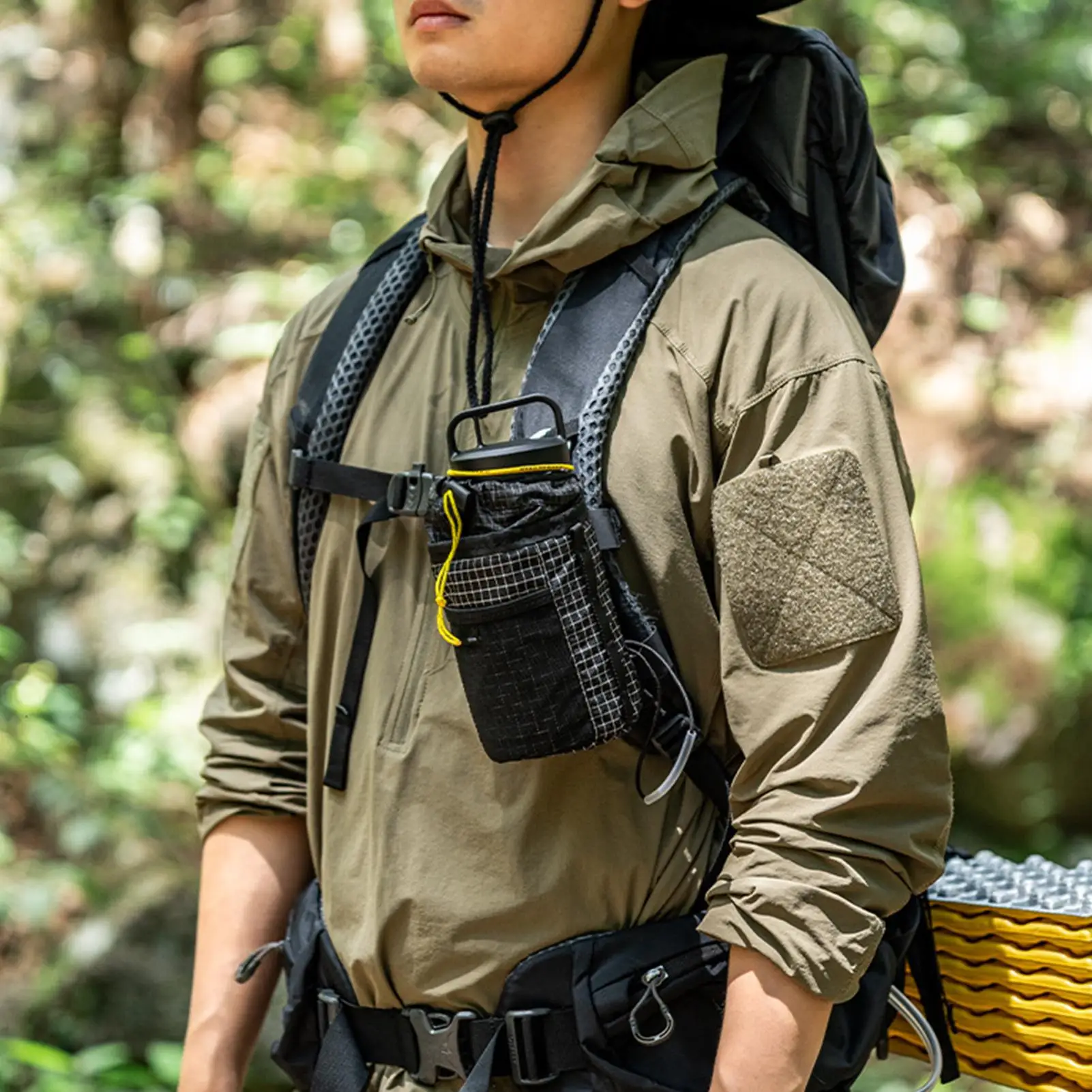 

Рюкзак, держатель для бутылки с водой, сумка на ремне с ремнем, держатель для бутылки с водой с ремешком для пеших прогулок, тренажерного зала, бега, школы, путешествий