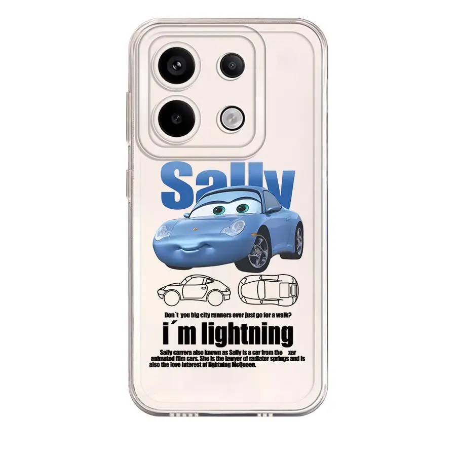 Sally relâmpago mcqueen caso para xiaomi redmi nota 9S 10lite 9 10 11 pro 10s 11s 12s 12 13 14 pro plus capa de telefone macio