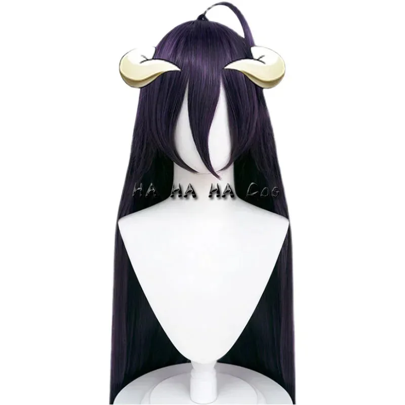 2025 12 أفرلورد الموسم 4 ألبيدو أنيمي شعر مستعار تأثيري الأرجواني الشعر الطويل أغطية الرأس Merciful النقي الأبيض الشيطان إينز أوال ثوب Acce #3