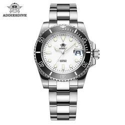 ADDIESDIVE Watch for Men Quartz Wristwatch 200m Waterproof Dive Ceramic Bezel Luminous 316L Stainless Steel 41mm Men's Watch