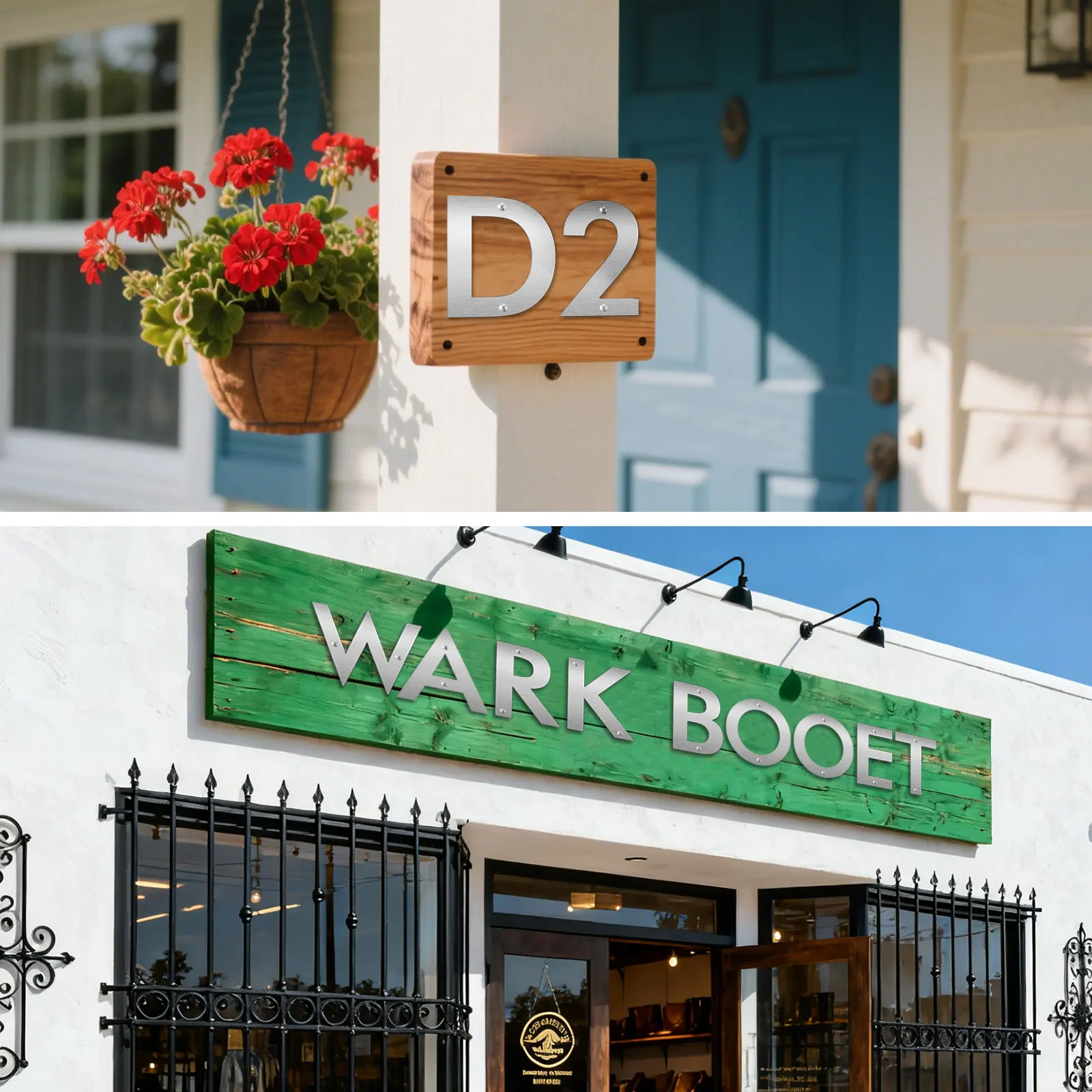 Stainless stell size 3-8 inch waterproof home outdoor decor floating letter numbers metal sign room door number signs Plaques