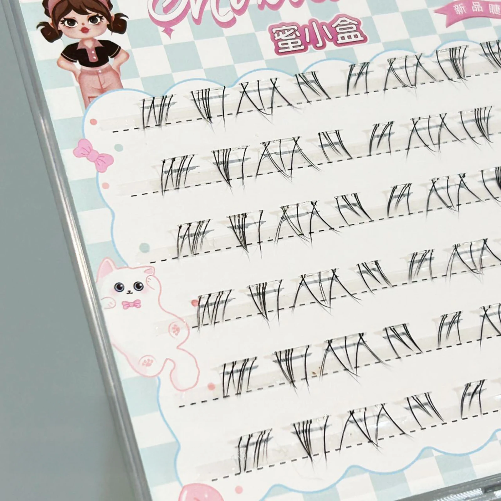 Bez Kleju Bez Taśmy Niewidoczna Taśma Indywidualne Kępki Rzęs Dolnych Przedłużanie Sztuczne Rzęsy Krótkie Naturalny Wygląd