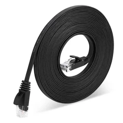 1000Mbps Network Cat6 Ethernet Cable RJ45 Network Cable Twisted Pair Patch Cord Solid High Speed Weatherproof Cable for Router