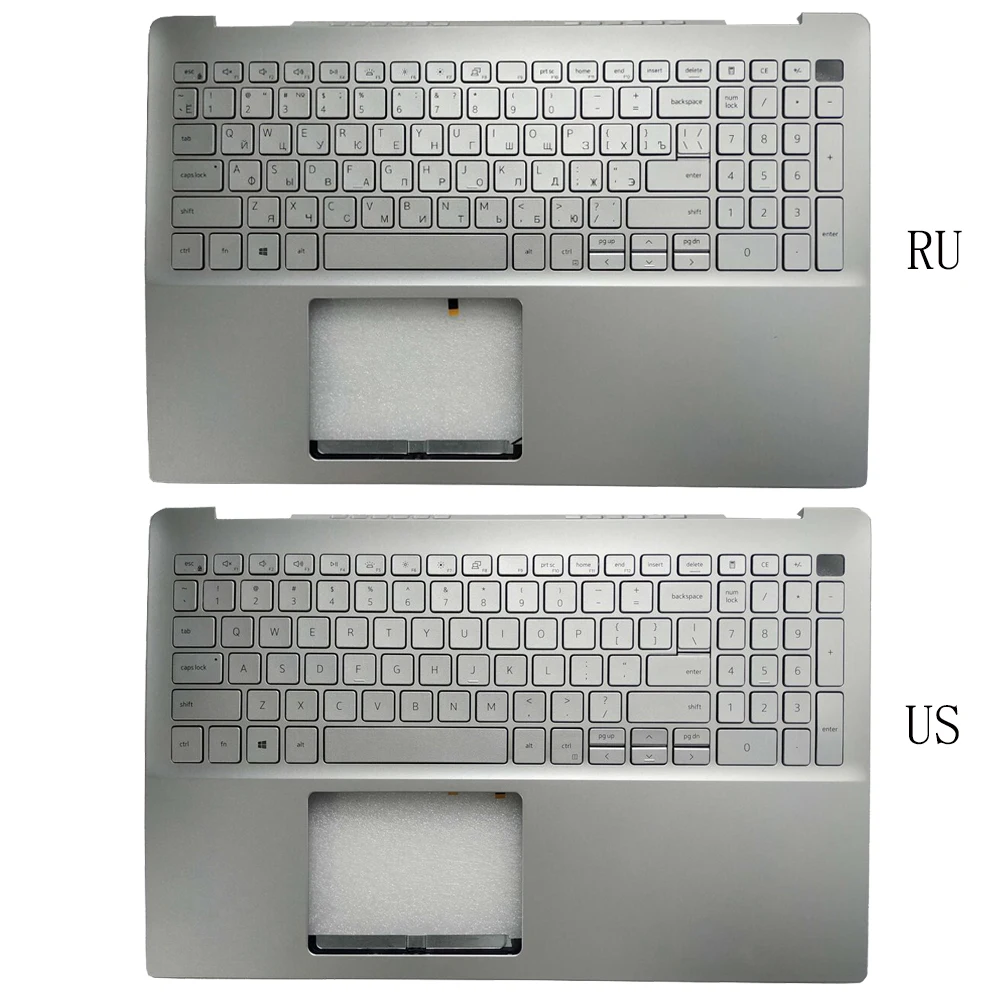 

New US/Russian Keyboard For Dell Inspiron 5590 5598 With Palmrest Upper Cover Case 0NKKXH