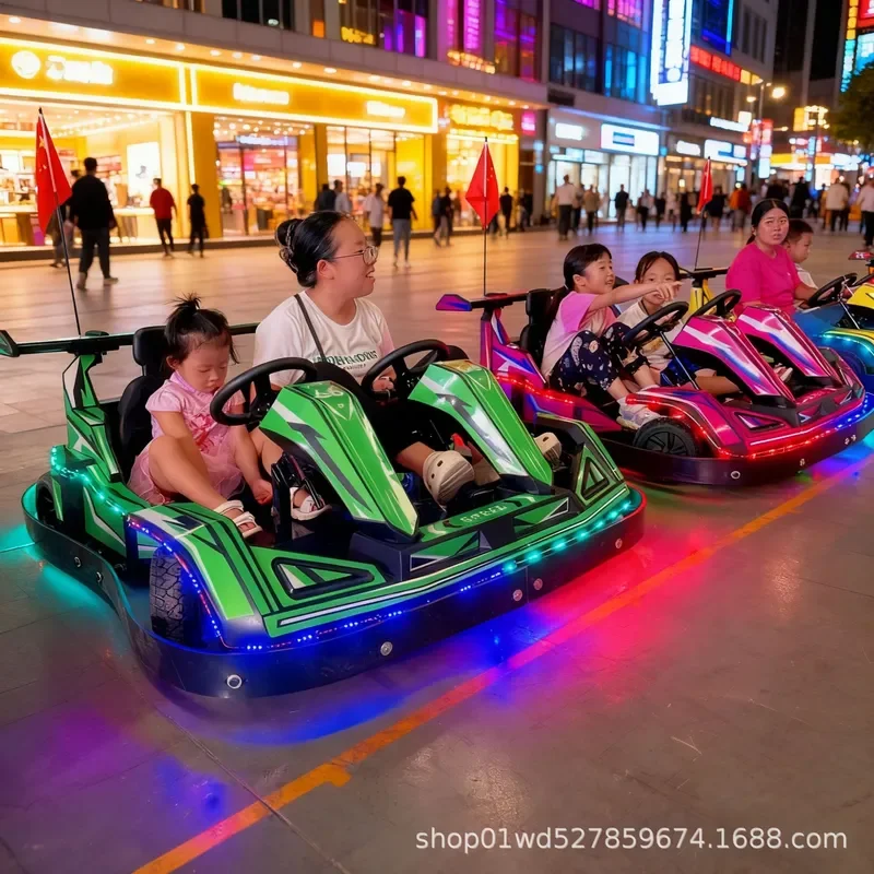 New Electric Luminous Bumper Car Amusement Equipment Square Stall Beach Ride Vehicle for Sale