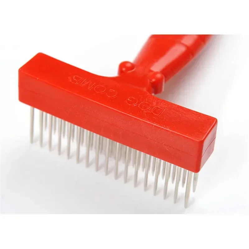 Double Row Pet Comb Stainless Steel Pins Dog Cat Grooming Undercoat Rake Brush Safe and Durable Products