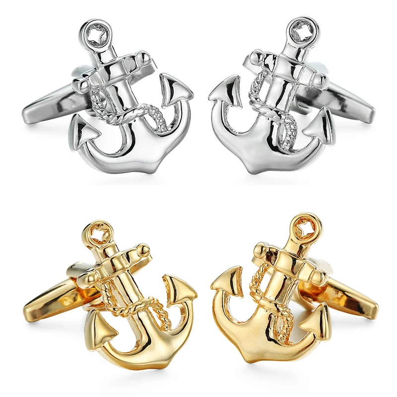 Classical men's French shirt cufflinks Traffic Ship Anchors Design cuffs buttons wedding suits accessories jewelry gifts