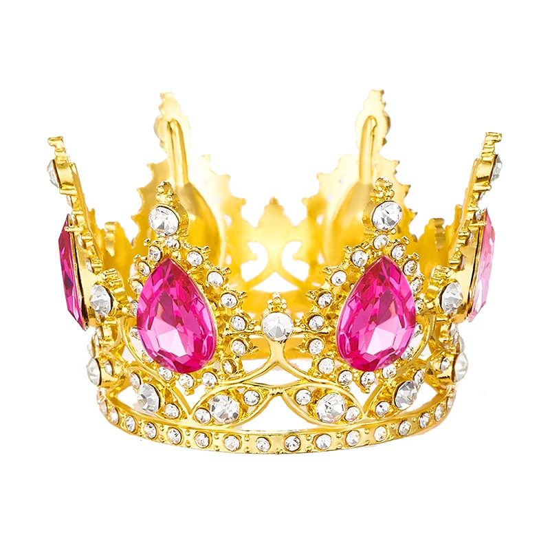 Prinses Kleine Tiara's voor Bruids Bruiloft Bloem Decoratie Cake Crown Topper Meisjes Verjaardagscadeau Diadeem Sieraden Accessoires