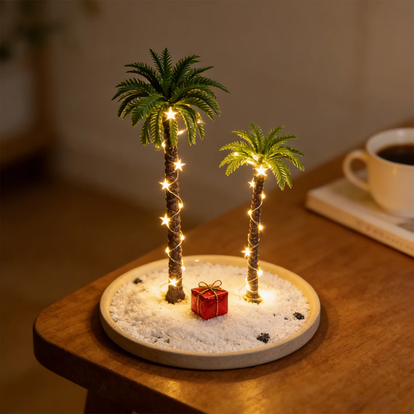 Palmeras en miniatura artificiales y realistas para arquitectura, diseño de construcción/decoración/micropaisaje, 10 Uds./20 piezas Uds.