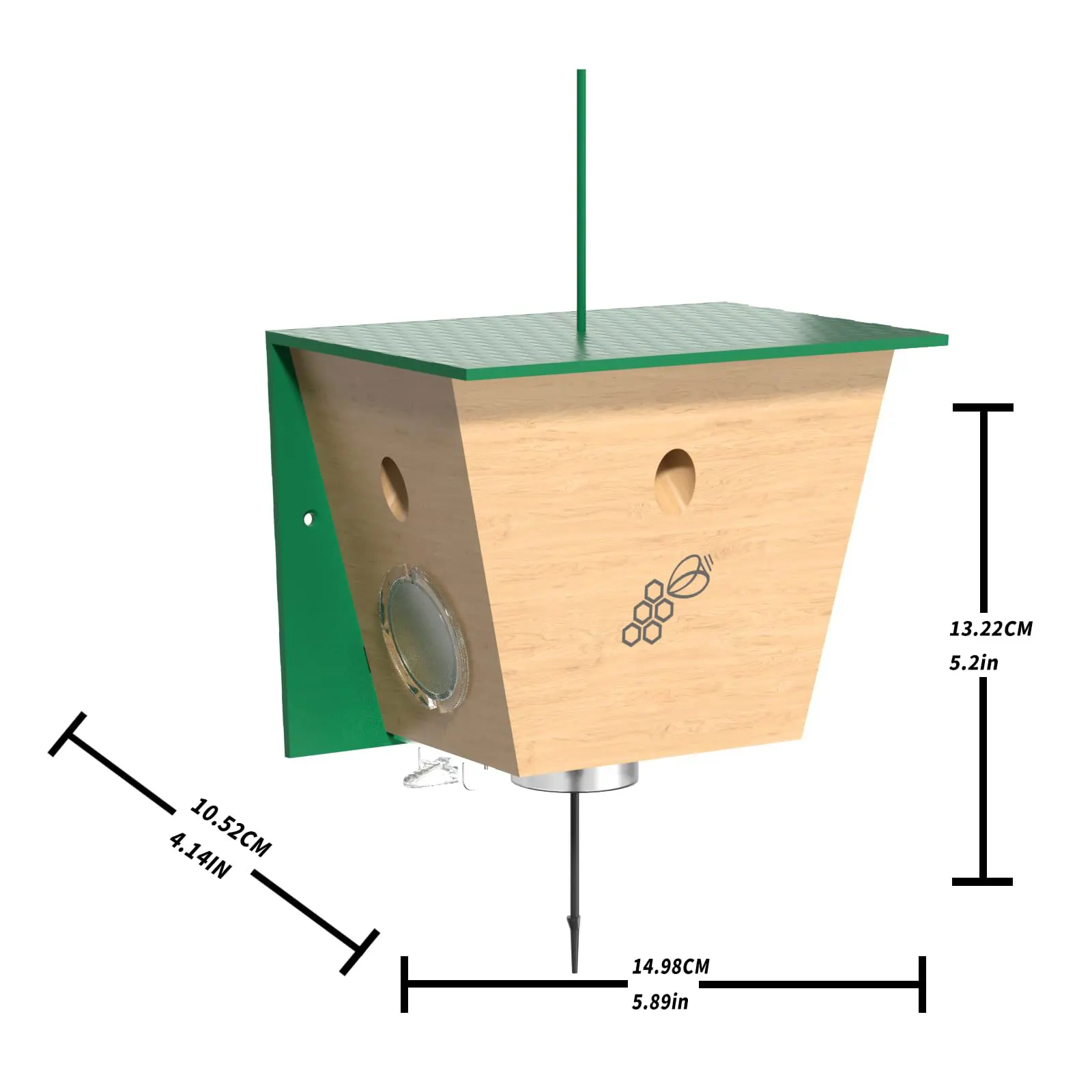 Carpenter Bee Traps for Outside ,Carpenter Bee Trap,Turbo Trap 2.0 W/Bee Vault Wood Bee Traps ,Bee Catchers for Outside (4 Pack)