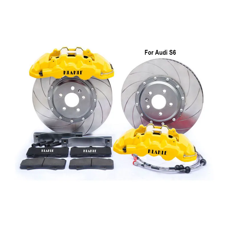 KLAKLE Auto Brake Systems 410*36MM Rotor Disc Kits 6 Piston Big Caliper 8520 Racing Using Car Parts For Audi S6 2014 Brakes