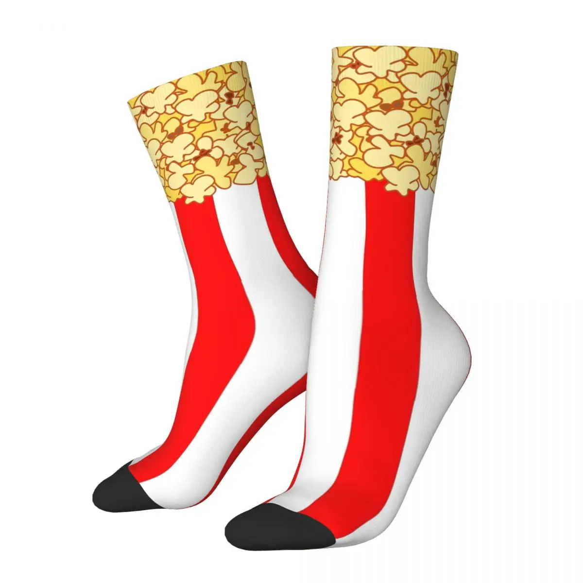 Buttered Popcorn Stripe Unisex Winter Socks Warm Happy Socks Street Style Crazy Sock